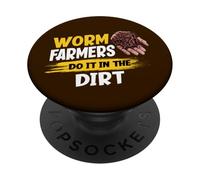 Les fermiers de vers Le Font dans la Terre - Funny Worm Farming PopSockets PopGrip Adhésif