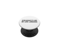 Les Feuilles de calcul sont Mon langage d'amour : ingénieur Comptable Amusant PopSockets PopGrip Adhésif