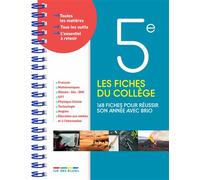 Les fiches du collège 5e: 168 fiches pour réussir son année avec brio