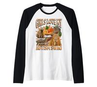 Les Filles adorent Mon autisme Swag Funny Capybara Meme Bootleg Y2K Manche Raglan