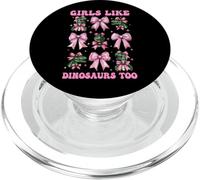 Les Filles Aiment Aussi Les Dinosaures Trex Tyrannosaurus Rex Coquette Bow PopSockets PopGrip pour MagSafe