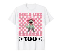 Les Filles Aiment Aussi Les Dinosaures Trex Tyrannosaurus Rex Coquette Bow T-Shirt