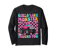 Les Filles Aiment Monster Trucks, trop Mignonnes amatrices de Tout-Terrain Manche Longue