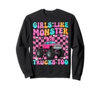 Les Filles Aiment Monster Trucks, trop Mignonnes amatrices de Tout-Terrain Sweatshirt