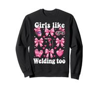 Les Filles Aiment souder trop, nœud Rose Sweatshirt