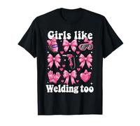 Les Filles Aiment souder trop, nœud Rose T-Shirt