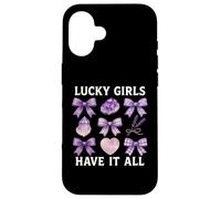 Les Filles chanceuses Ont Tout pour dire Lucky Girl Coque pour iPhone 16
