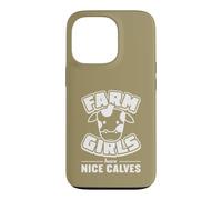 Les Filles de la Ferme Ont de Beaux Mollets, Motif de Jeu de Mots Amusant en Forme de Vache Coque pour iPhone 13 Pro