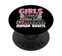 Les filles féministes veulent juste le féminisme fondamental PopSockets PopGrip Adhésif
