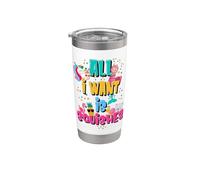 Les filles qui aiment un squishy coloré Tout ce que je veux, ce sont des squishies Gobelet isotherme en acier inoxydable double paroi