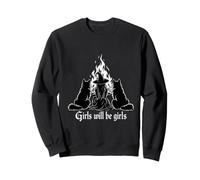 Les Filles seront des sorcières avec des Loups, la Magie du Clair de Lune Sweatshirt