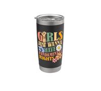 Les filles veulent juste avoir des droits fondamentaux Gobelet isotherme en acier inoxydable double paroi
