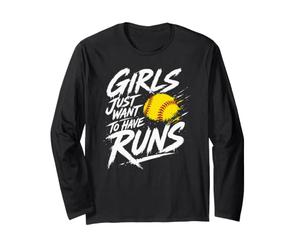 Les Filles veulent Juste Avoir Un Esprit d'équipe de Softball Manche Longue