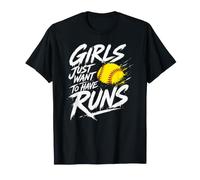 Les Filles veulent Juste Avoir Un Esprit d'équipe de Softball T-Shirt