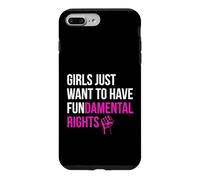 Les Filles veulent Juste des Droits fondamentaux Déclaration féministe audacieuse Coque pour iPhone 7 Plus/8 Plus