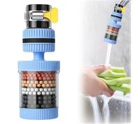 Les filtres de robinet améliorent la qualité de l'eau de votre robinet, filtre à eau de robinet durable pour filtre à charbon actif pour eau potable, filtre à eau domestique facile à installer (bleu)