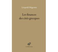 Les finances des cités grecques aux périodes classique et hellénistique