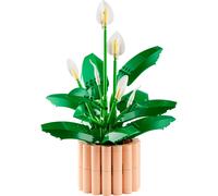 LEGO Botanicals Les Fleurs de Lune - Set de Plante Artificielle en Pot pour Adulte - Fausses Fleurs Blanches & Boutons - Décoration de Chambre ou Salon - Idée de Cadeau DIY pour Femme 11504