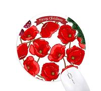 les fleurs de pavot rouge bespread maïs tapis de souris en caoutchouc de sapin de noël