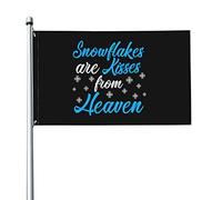 Les Flocons De Neige Sont Des Baisers Du Ciel Garden Flag Colorée Bannière Avec Œillets Drapeau De Jardin Pour Pelouse Balcon Intérieure 90X150Cm