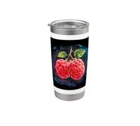 Les framboises dans les couleurs de l'eau fortes ont l'air Gobelet isotherme en acier inoxydable double paroi