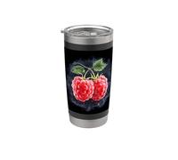 Les framboises dans les couleurs de l'eau fortes ont l'air Gobelet isotherme en acier inoxydable double paroi