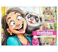 Les furets. Dessins humoristiques et phrases drôles, Version française (Calendrier mural 2026 DIN A3 portrait), Calendrier CALVENDO mensuel