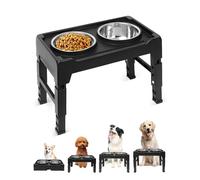 Les Gamelle Chien 2 en 1 Offrent 4 Hauteurs Réglable. Gamelle Chien Convient à Tous Les Chiens Soulage Efficacement Les Problèmes de Colonne Vertébrale des Animaux de Compagnie
