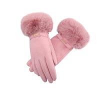 Les gants for femmes en velours sont chauds, coupe-vent, avec du épais, des d'hiver à doigts fendus for l'extérieur(Ash powder)
