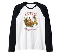 Les garçons sont de Retour en Ville : Christmas Jesus and Santa Vintage Manche Raglan