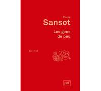 Les gens de peu - Pierre Sansot - Puf - broché - Essai