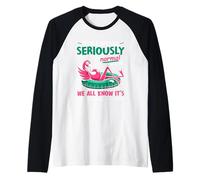 Les Gens devraient arrêter de s'attendre à de la normalité de ma Part Funny Flamingo Manche Raglan