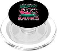 Les Gens devraient arrêter de s'attendre à de la normalité de ma Part Funny Flamingo PopSockets PopGrip pour MagSafe