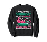 Les Gens devraient arrêter de s'attendre à de la normalité de ma Part Funny Flamingo Sweatshirt