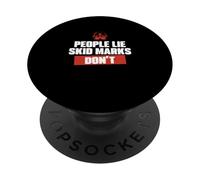 Les gens mentent les marques de dérapage, ce n'est pas drôle, un officier de patrouille routière PopSockets PopGrip Adhésif