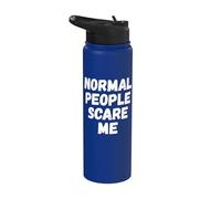 Les gens normaux me font peur Stainless Steel Insulated Water Bottle