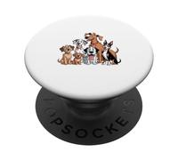 Les Gens pensent Que Je suis Fou Parce Que Je Parle à Mes Chiens PopSockets PopGrip Adhésif