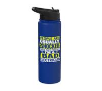 Les gens sont choqués, je suis un mauvais électricien, drôle Stainless Steel Insulated Water Bottle