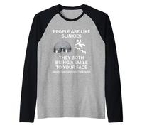 Les Gens sont comme des Slinkies, Un Jeu de Mots Sarcastique et Amusant Manche Raglan