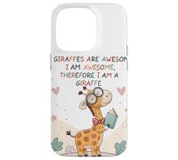 Les girafes sont géniales, Je suis géniale, Donc Je suis Une Girafe Coque pour iPhone 14 Pro