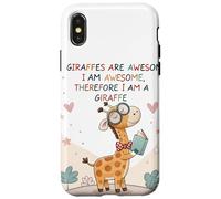 Les girafes sont géniales, Je suis géniale, Donc Je suis Une Girafe Coque pour iPhone X/XS