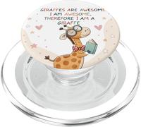 Les girafes sont géniales, Je suis géniale, Donc Je suis Une Girafe PopSockets PopGrip pour MagSafe