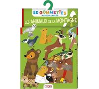 Les gommettes les animaux montagne - Enfant - 80 Autocollants repositionnables - Dès 3 ans - Stickers marmottes, bouquetins, aigles…
