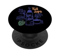 Les gorgées d'automne Take It Slow Cozy Vibes PopSockets PopGrip Adhésif