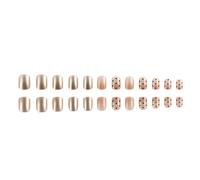 Les Gradients 24x Collets Sur Des Ongles Polkas Noirs Nails Artificiels Courts Faux Presse Brillant Pour Les Filles