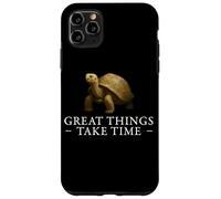 Les Grandes Choses prennent du Temps : Croissance des Tortues, état d'esprit Positif Coque pour iPhone 11 Pro Max