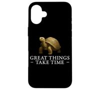 Les Grandes Choses prennent du Temps : Croissance des Tortues, état d'esprit Positif Coque pour iPhone 16 Plus