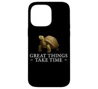 Les Grandes Choses prennent du Temps : Croissance des Tortues, état d'esprit Positif Coque pour iPhone 14 Pro Max