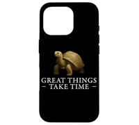 Les Grandes Choses prennent du Temps : Croissance des Tortues, état d'esprit Positif Coque pour iPhone 16 Pro