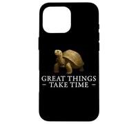 Les Grandes Choses prennent du Temps : Croissance des Tortues, état d'esprit Positif Coque pour iPhone 16 Pro Max